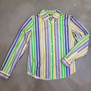 [EUC] Bright Stripe Blouse Size S